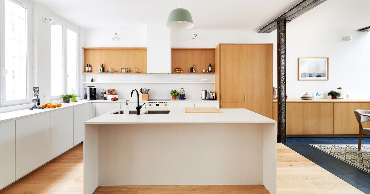 Cuisine moderne blanche design